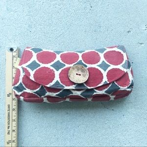 Joyn Red Cotton Cloth Clutch